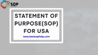 Statement of purpose (SOP) for USA