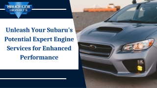 Unleash Your Subaru's Potential Expert Engine Services for Enhanced Performance