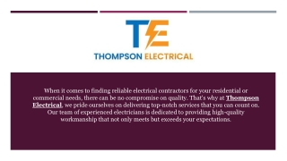 Windsor Electric - Thompson Electrical