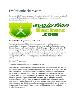 evolutionhackers com