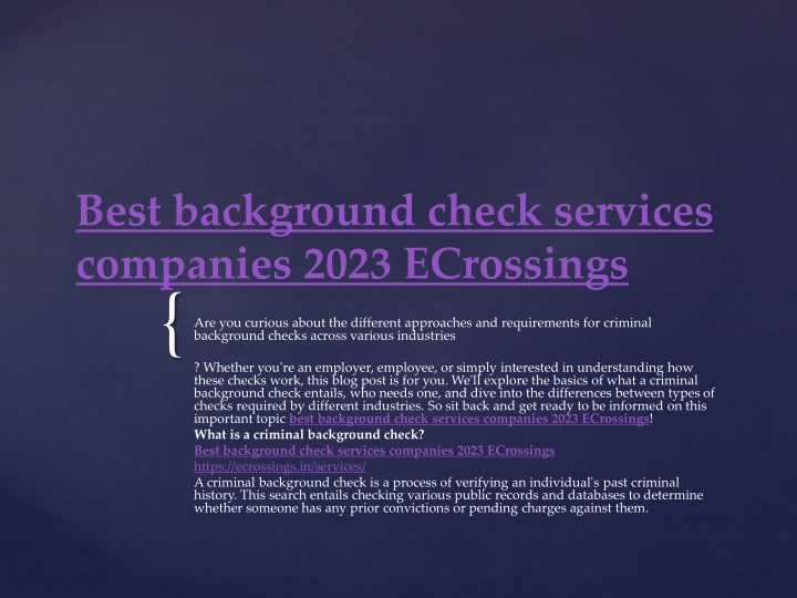best background check services companies 2023 ecrossings