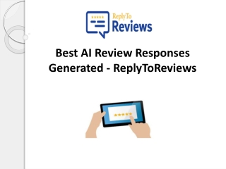 Best AI Review Responses Generated - ReplyToReviews