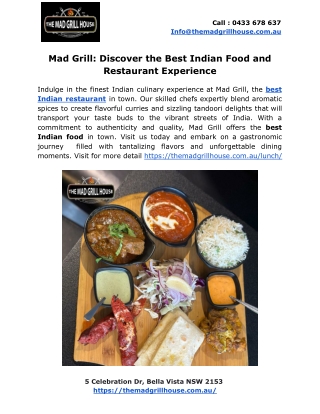Mad Grill_ Discover the Best Indian Food and Restaurant Experience