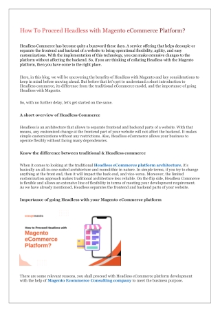 headless commerce has become quite a buzzword