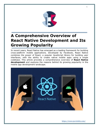 React Native development-Jarvisbitz