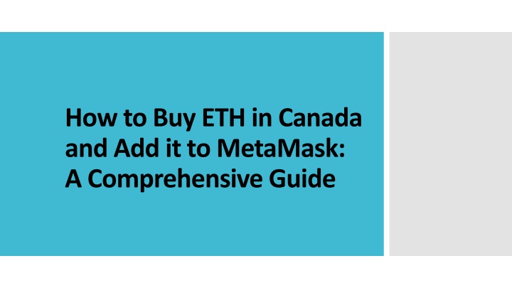 how to buy eth in canada and add it to metamask a comprehensive guide
