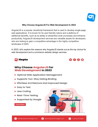 Why Choose AngularJS For Web Development In 2023