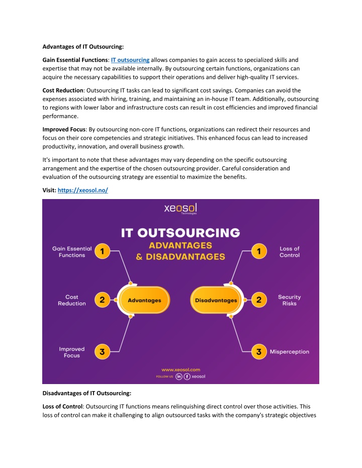 PPT - Advantages And Disadvantages Of IT Outsourcing PowerPoint ...