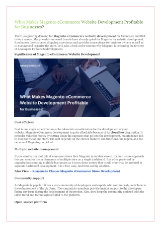 there is a growing demand for magento ecommerce
