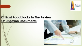 Critical Roadblocks In The Review Of Litigation Documents