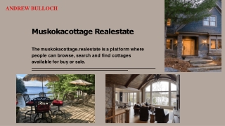 Muskoka waterfront cottages for sale