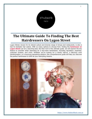Hairdressers Lygon Street | Hair Salon Lygon Street | Rhubarb Hair