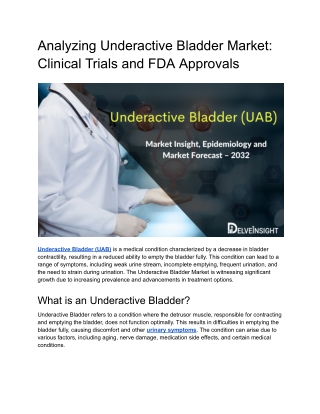 analyzing underactive bladder market clinical