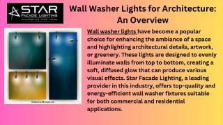 Wall Washer Lights | Star Facade Lighting