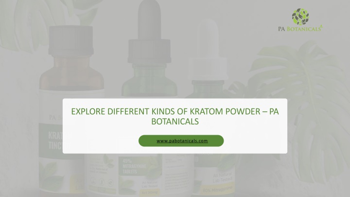 explore different kinds of kratom powder