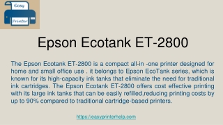 Epson Ecotank ET-2800