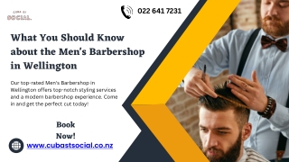 What You Should Know about the Men's Barbershop in Wellington |Cuba St Social
