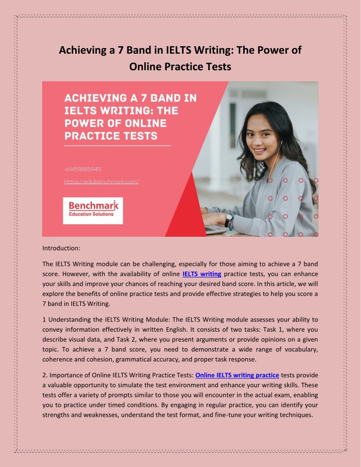achieving a 7 band in ielts writing the power