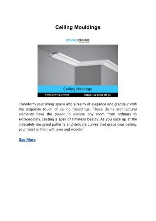 ceiling mouldings