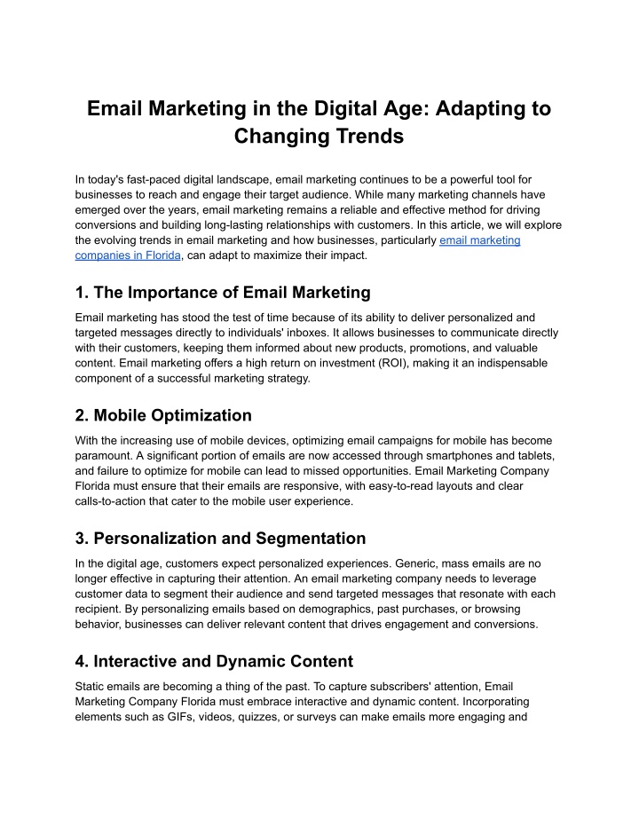 email marketing in the digital age adapting