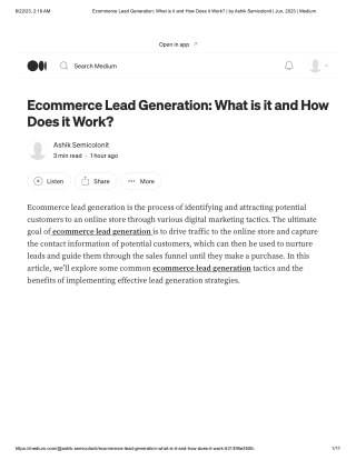 Ecommerce Lead Generation_ What is it and How Does it Work?