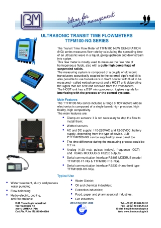 Ultrasonic Liquid Flow Measurement