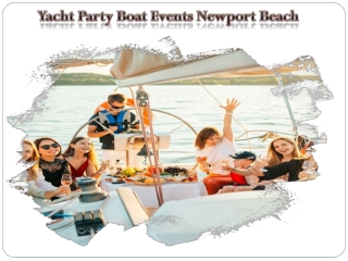 Yacht Party Boat Events Newport Beach
