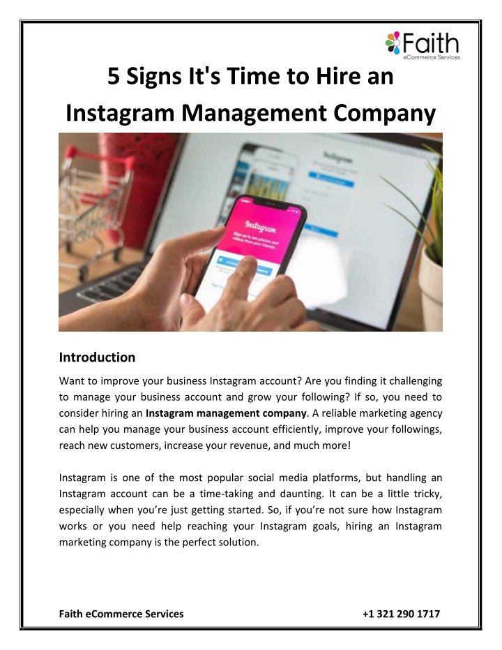 5 signs it s time to hire an instagram management