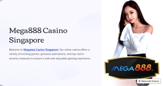 Experience Thrilling Entertainment at Mega888 Online Casino Singapore
