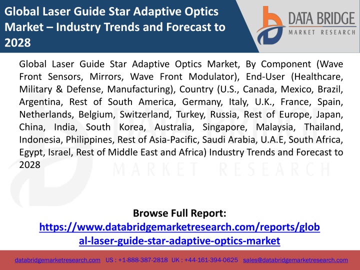 global laser guide star adaptive optics market