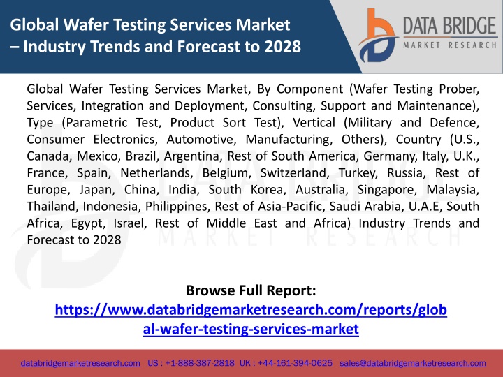 global wafer testing services market industry