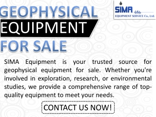 Geophysical equipment for sale