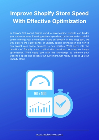 Improve Shopify Store Speed With Effective Optimization