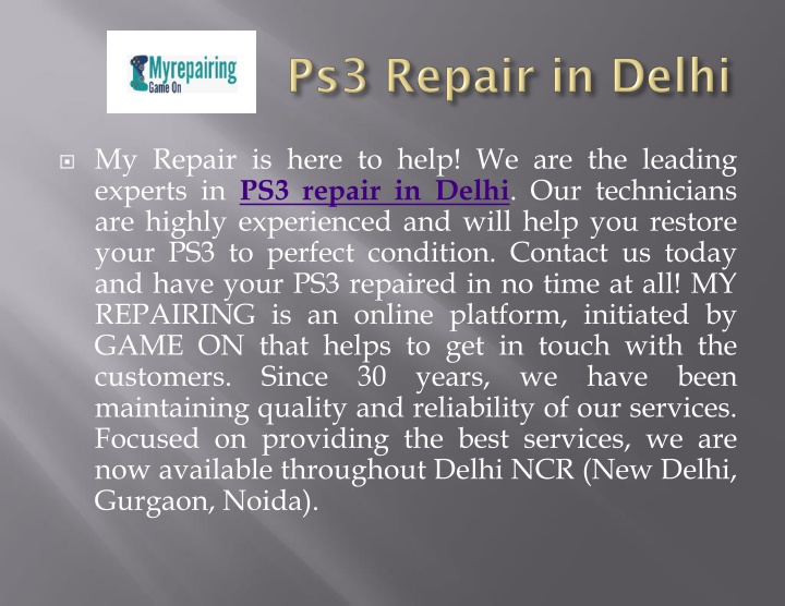 ps3 repair in delhi