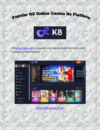 Popular K8 Online Casino Nz Platform