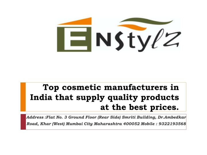 top cosmetic manufacturers in india that supply quality products at the best prices