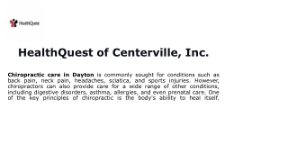 HealthQuest of Centerville, Inc.