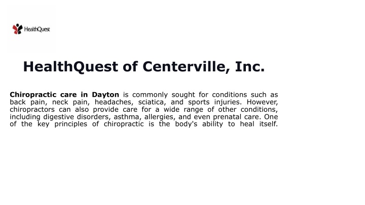 healthquest of centerville inc