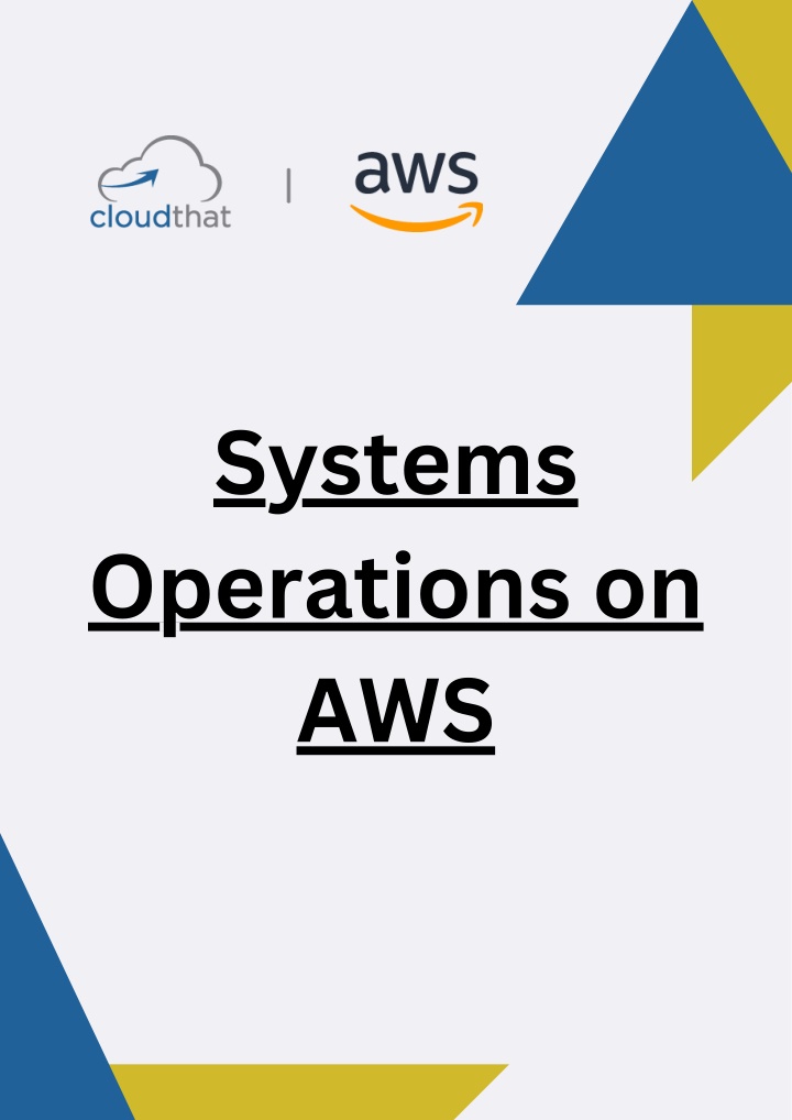 systems operations on aws