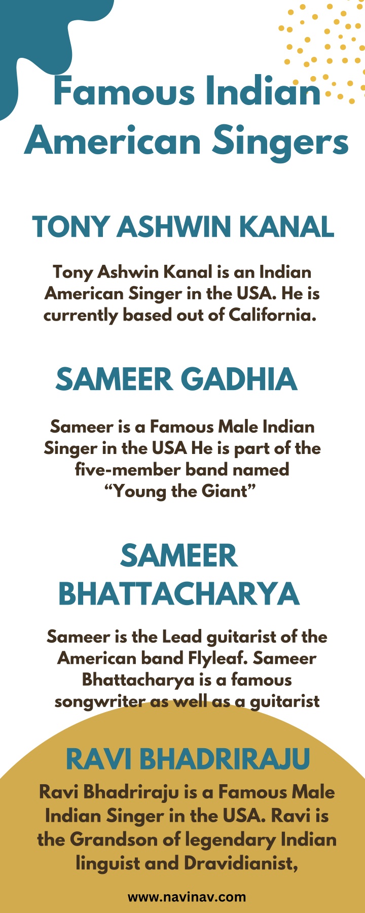 famous indian american singers