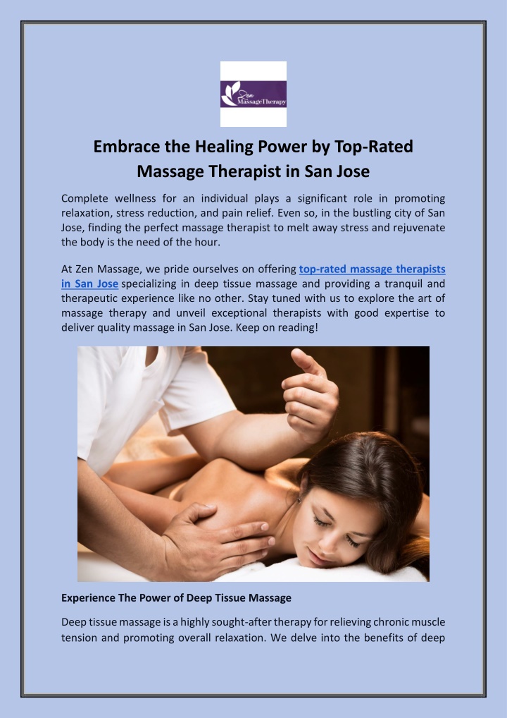 embrace the healing power by top rated massage