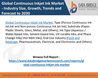 global continuous inkjet ink market industry size