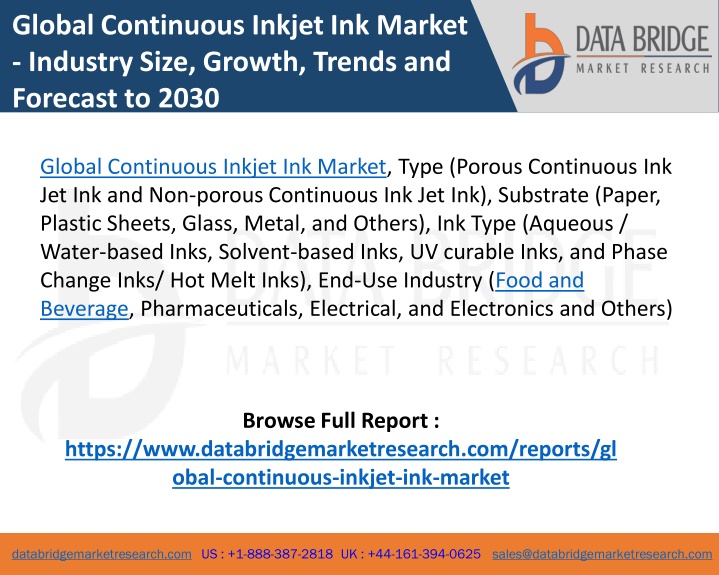 global continuous inkjet ink market industry size