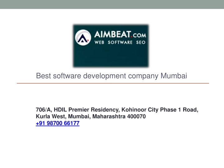 best software development company m umbai