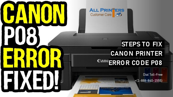 steps to fix canon printer error code p08