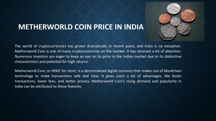 metherworld coin price in india