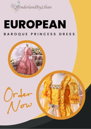 Dive into Royalty: European Baroque Princess Dress for Exquisite Moments