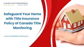 Title Insurance in Canada| Protect Your House with Title Insurance