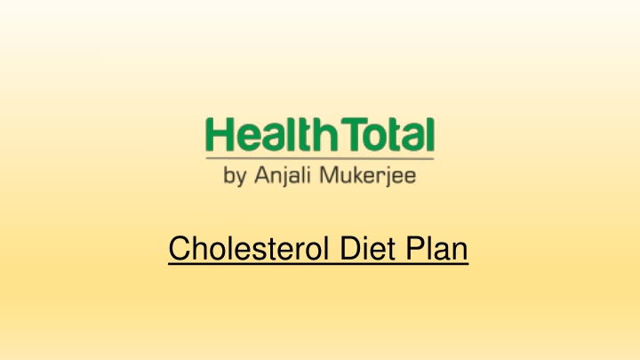 cholesterol diet plan