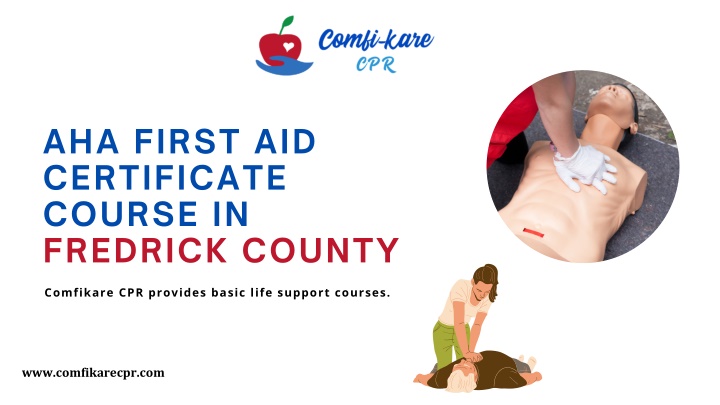 aha first aid certificate course in fredrick